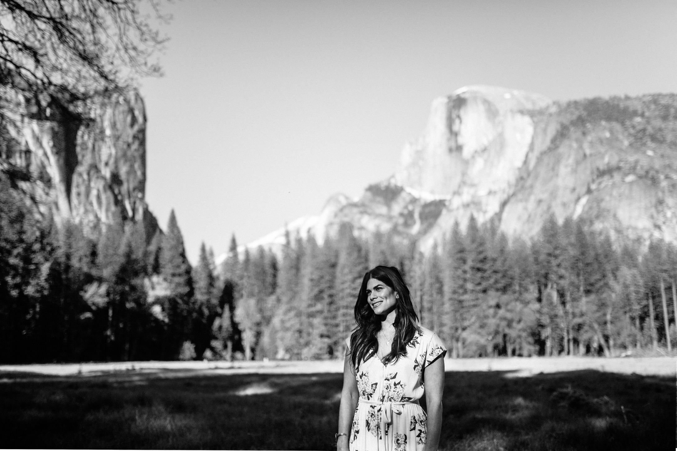 Bride-to-be in front of Half Dome