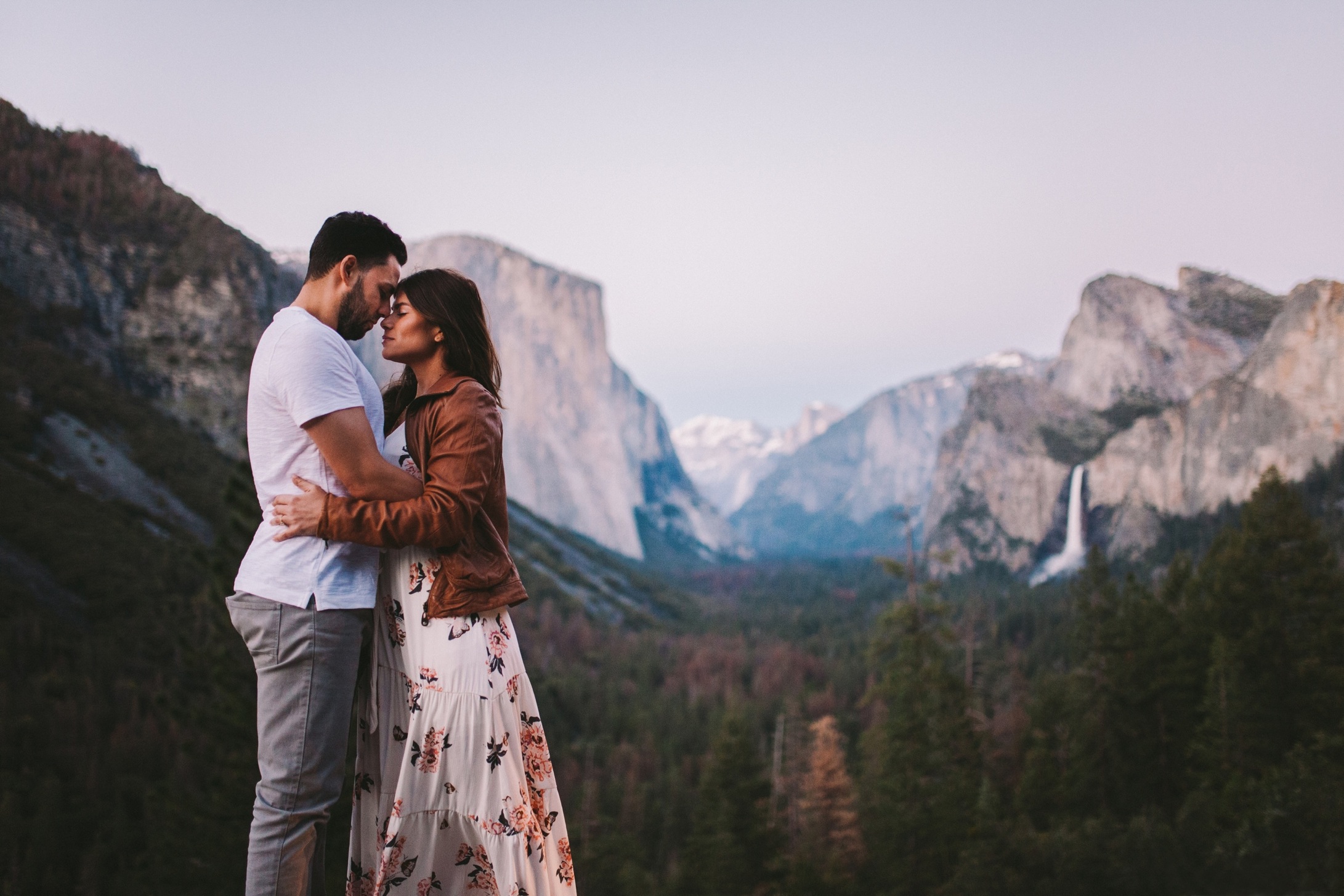 Tunnel View Engagement Session Couple