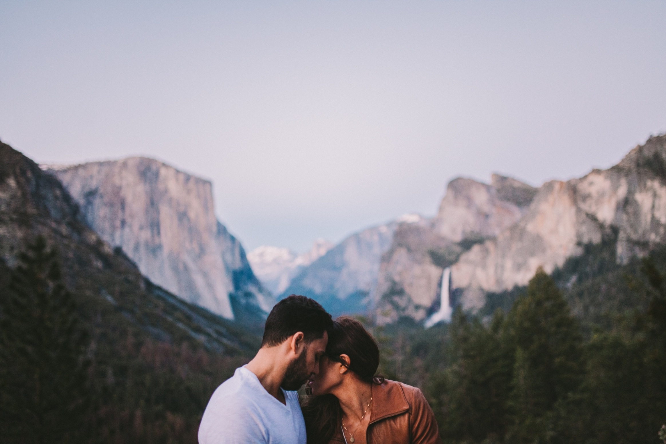 Couple at Tunnel View at Dusk