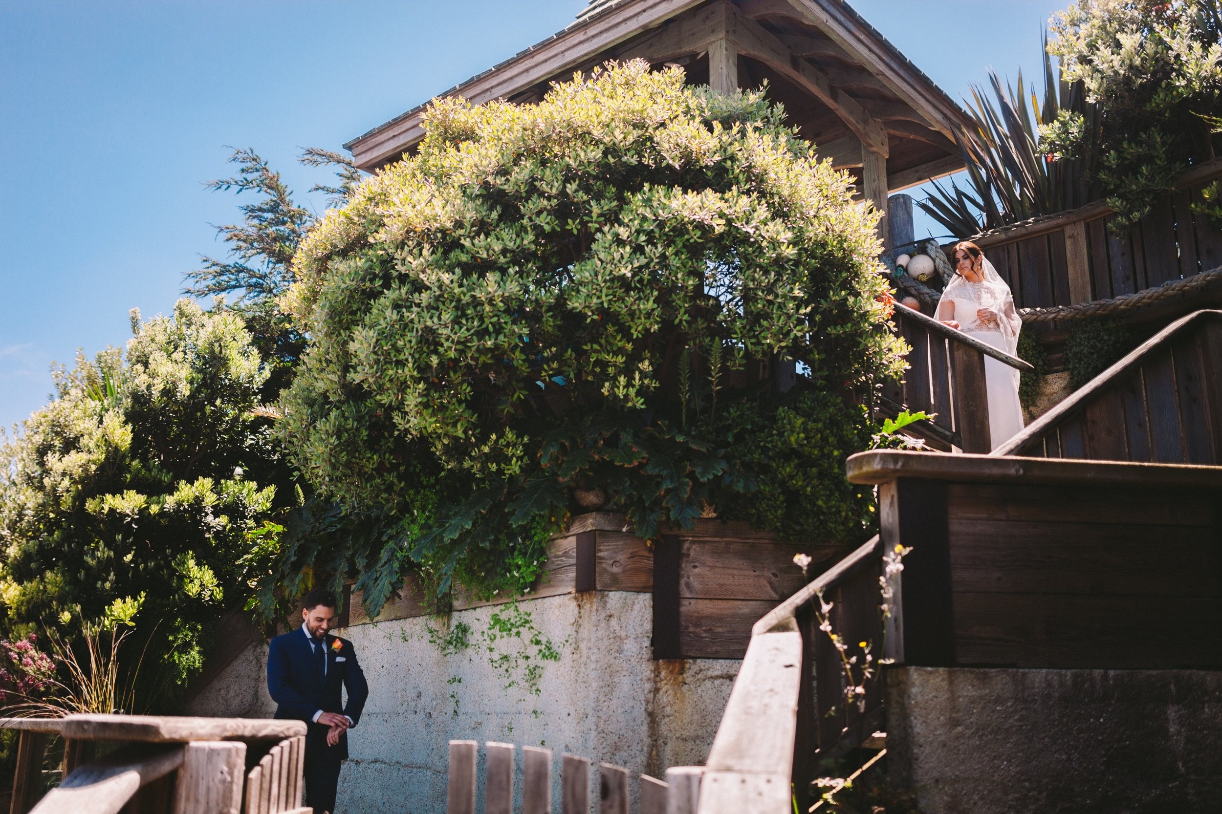 Pedro Point Boat House Wedding First Look