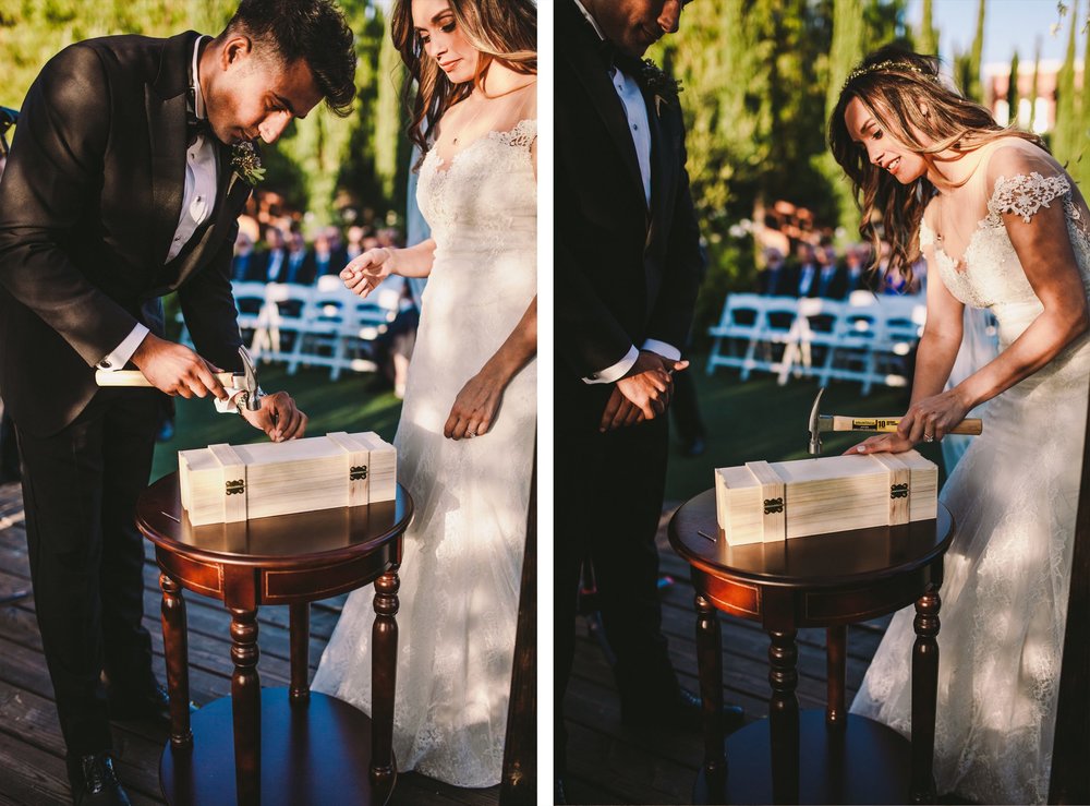 Wine & Note Time Capsule Unity Observation Wedding Photography
