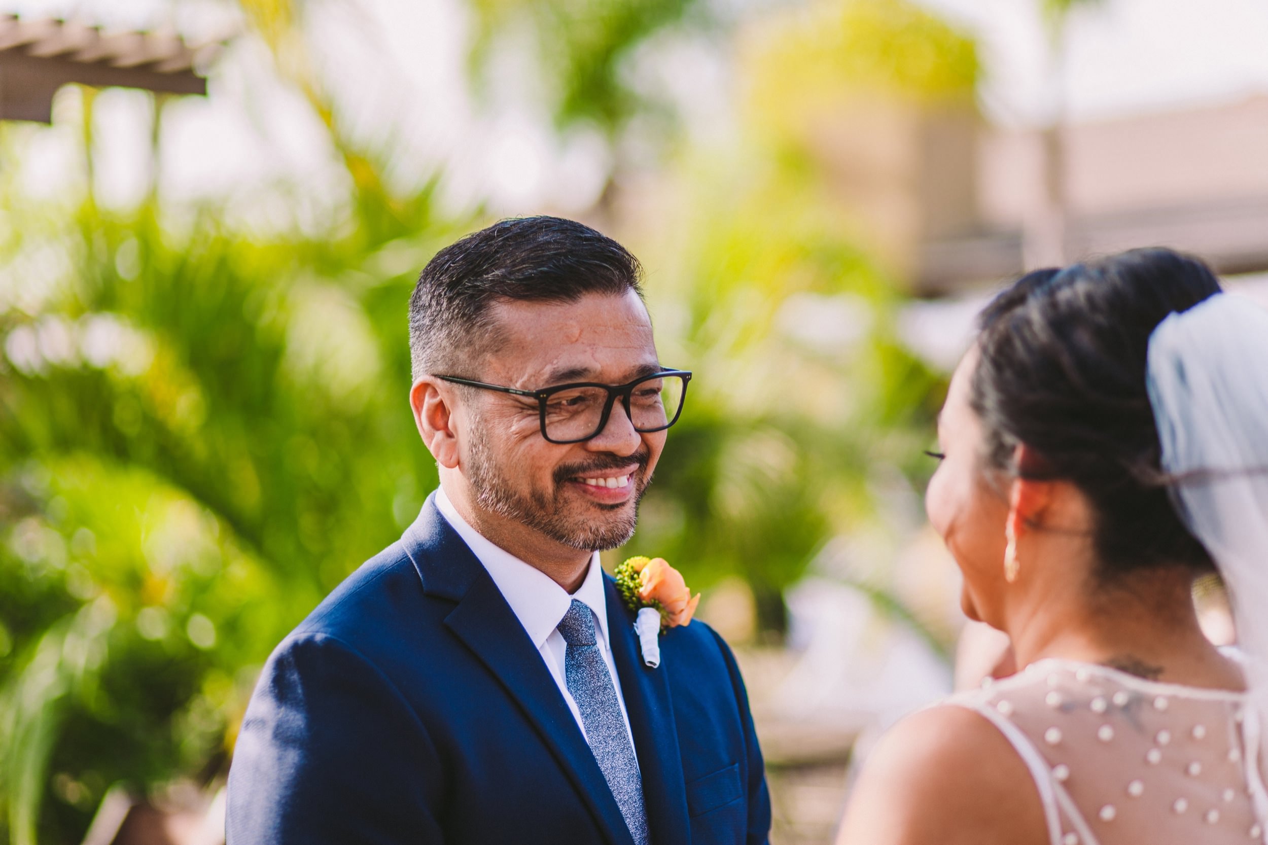 Happy Groom During Wedding Ceremony - Documentary Wedding Photography in Temecula