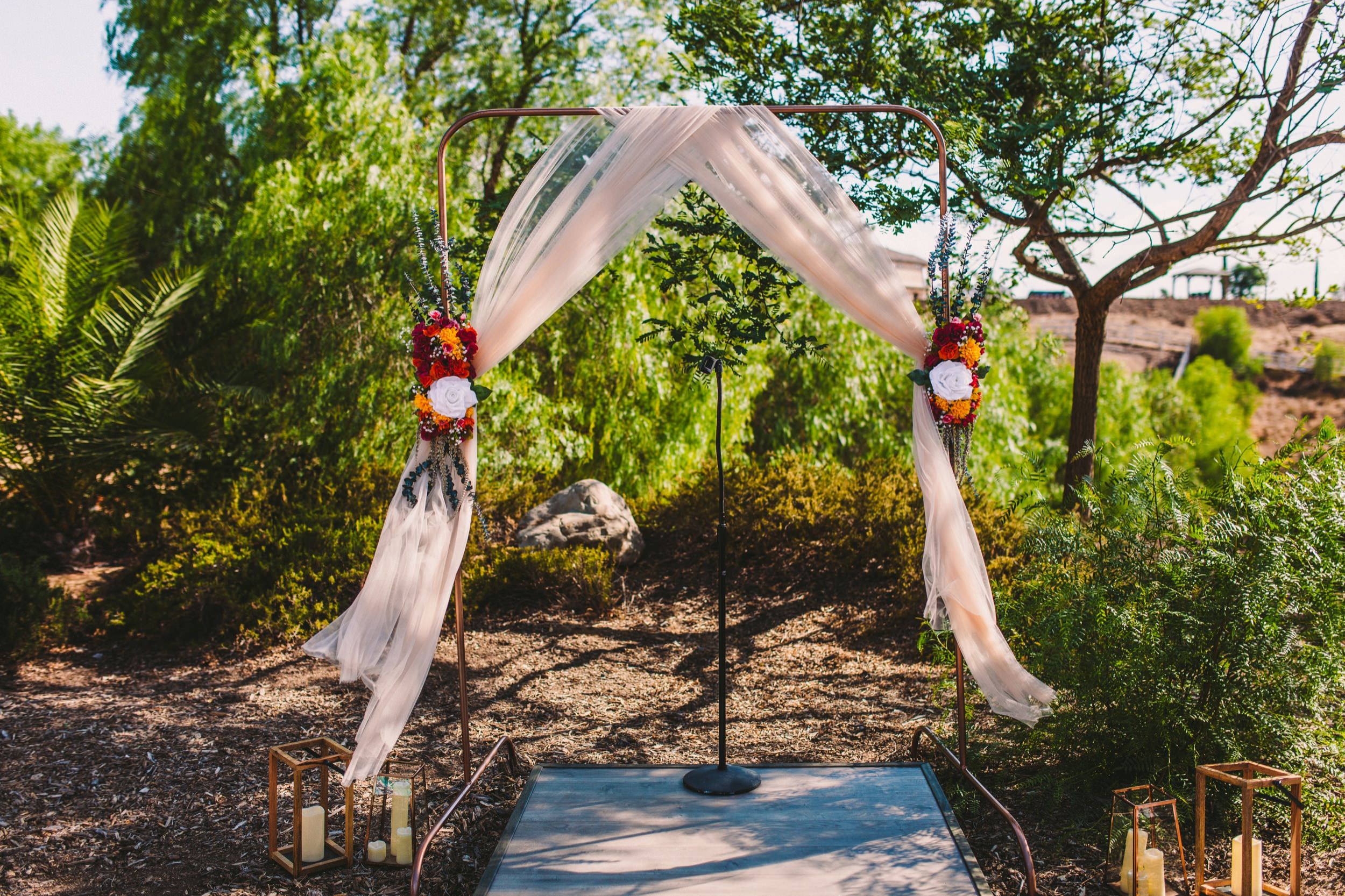 Sweet Stems Florist Temecula Wedding Day Colorful Flower Arch