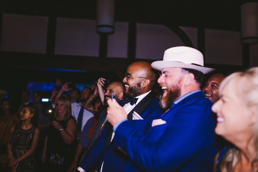 Groom Reacting to Bride's Choreographed Group Dance at Wedding Reception - Saratoga Foothill Club