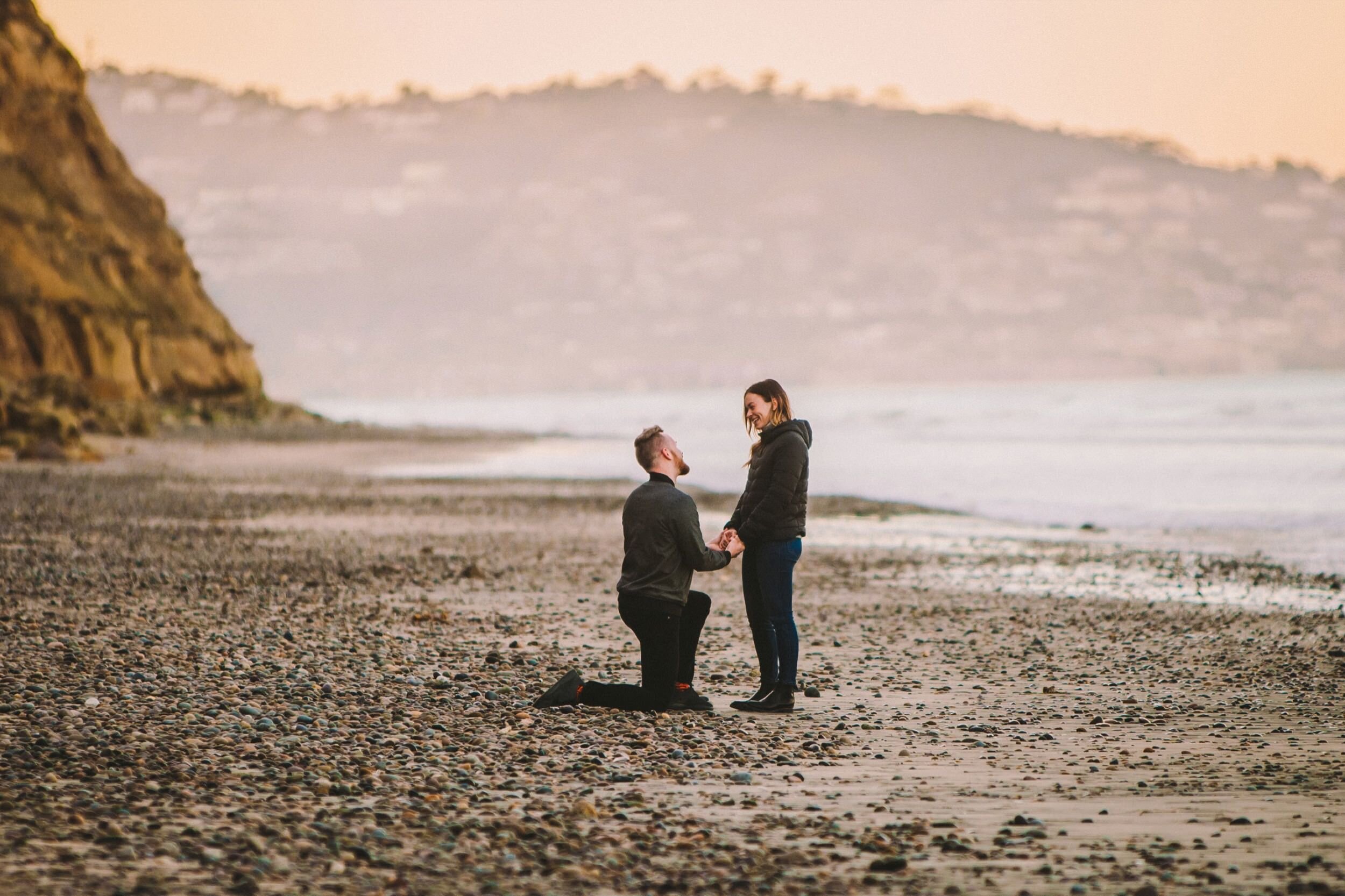 Suprise Proposal & Engagement Photography at Torrey Pines at Sunrise in San Diego-4.jpg