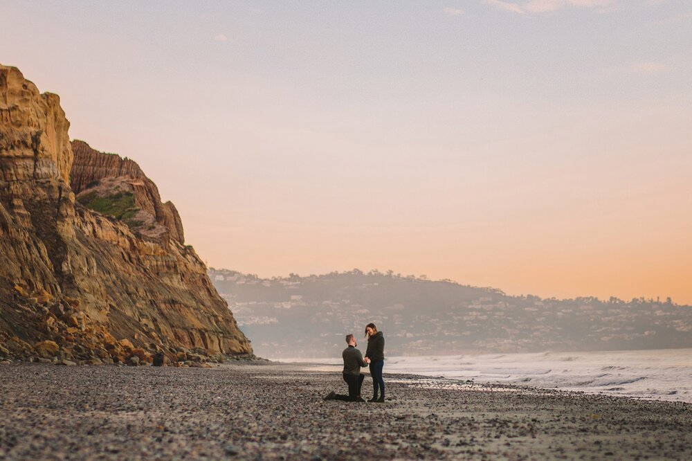 Suprise Proposal & Engagement Photography at Torrey Pines at Sunrise in San Diego-3.jpg
