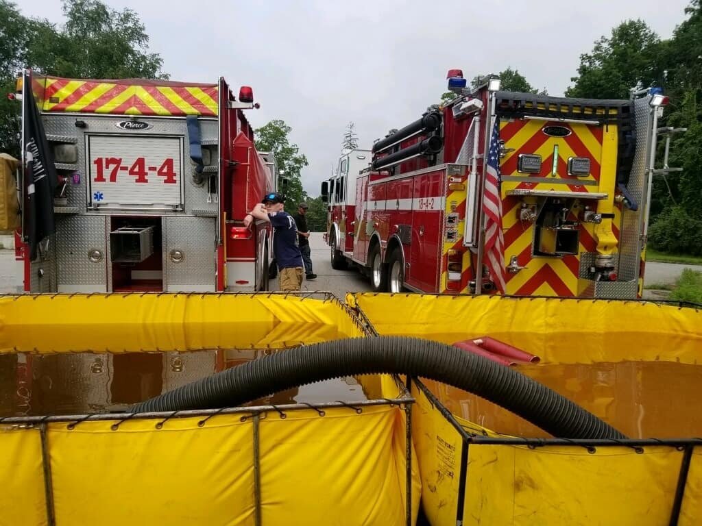 Sunday 7/18/21 Carmel firefighters hosted a tanker shuttle drill along with Mahopac Volunteer Fire Department and Lake Carmel Fire Dept 

A &quot;tanker shuttle&quot; is where Firefighters have to move water via tankers due to a lack of fire hydrants