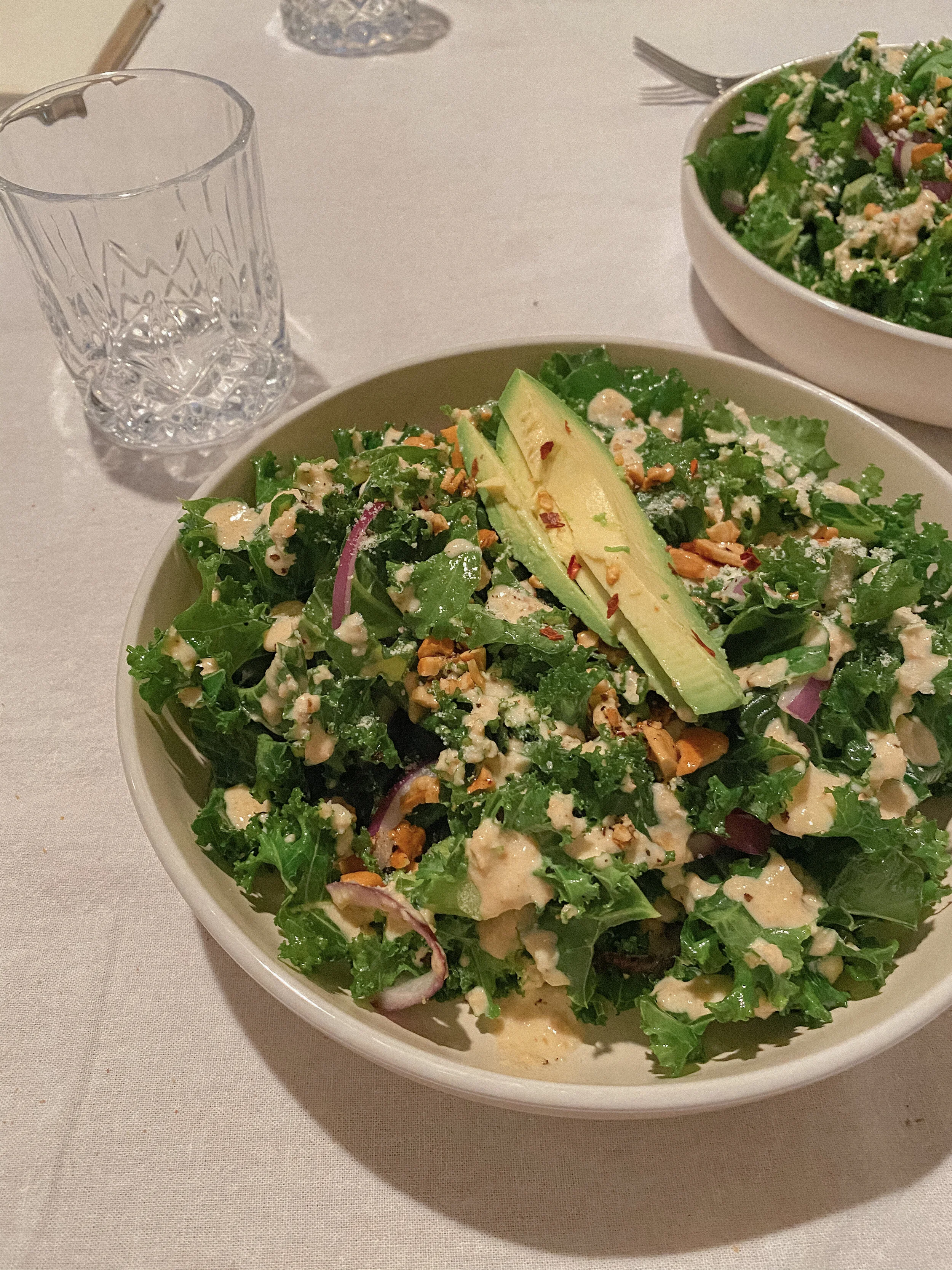 Vegan Kale Caesar Salad