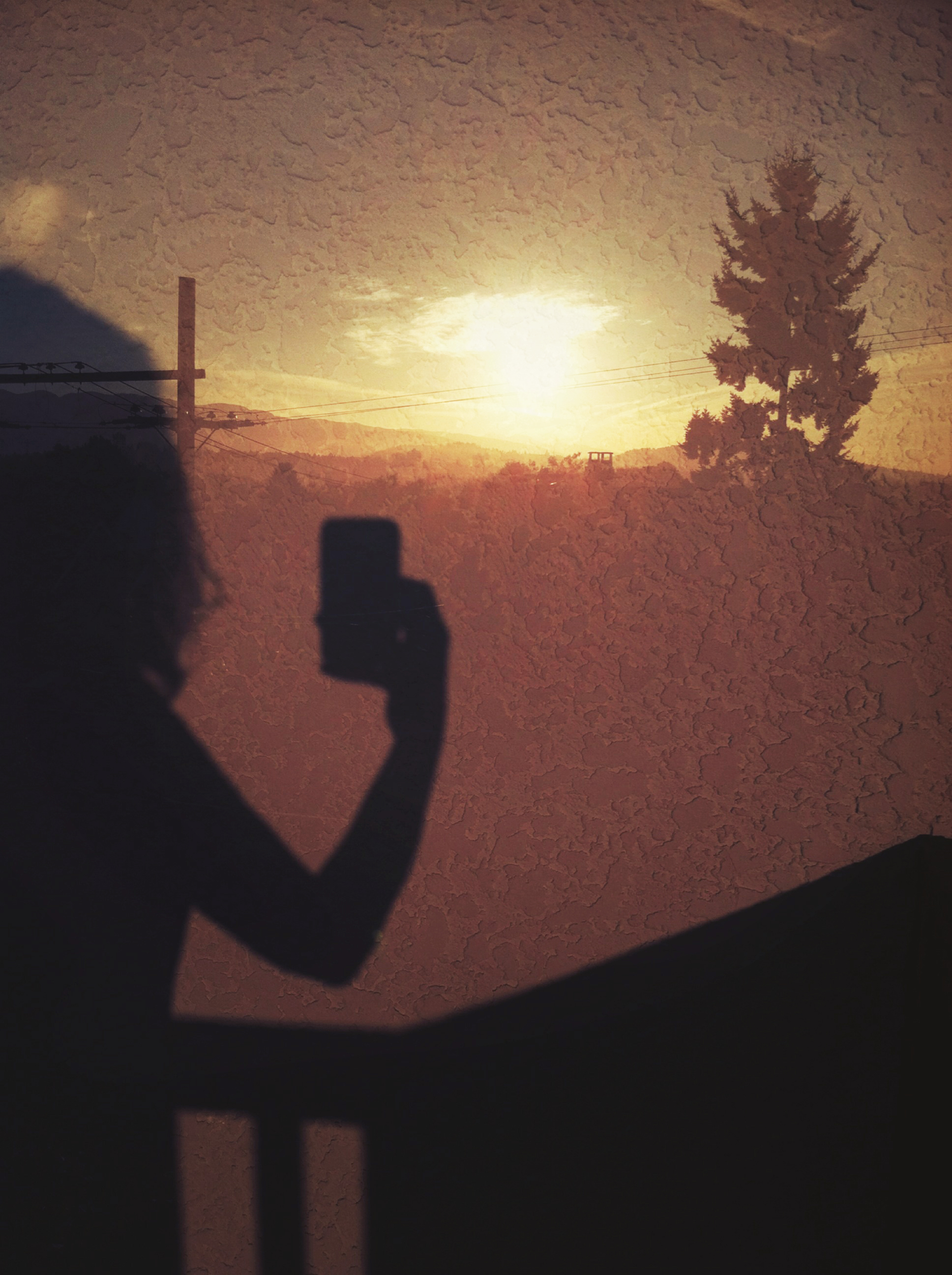 Shadow against wall, sunrise (2013)