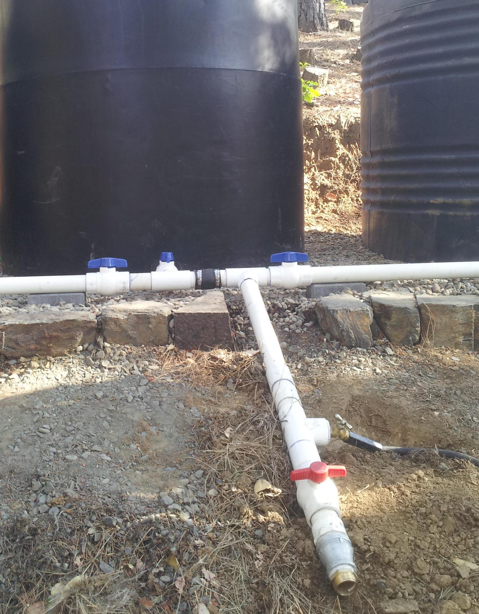  Tank manifold valves permit tanks to be isolated for repairs, cleaning, or to play a role in water use management. 