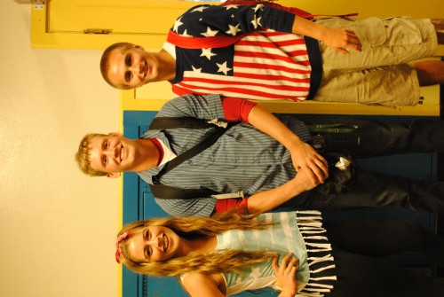 ASB planned a dress up theme everyday of the week leading up to the homecoming game on Friday, Sept. 25. Seniors Carli Clarkson, Rylee Trendell and DJ Herrington are dressed up for Monday’s theme, ‘Merica Monday. 
