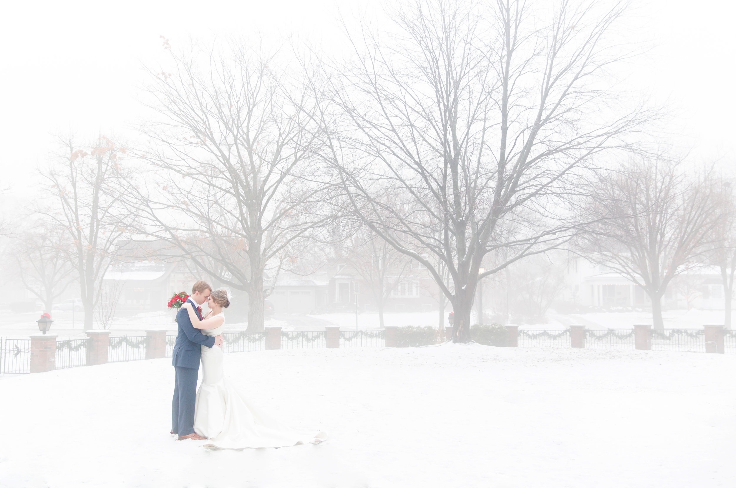 Christmas Wedding at The Reception House at Raymond Memorial in Columbus, Oh - Shannon + Elliot