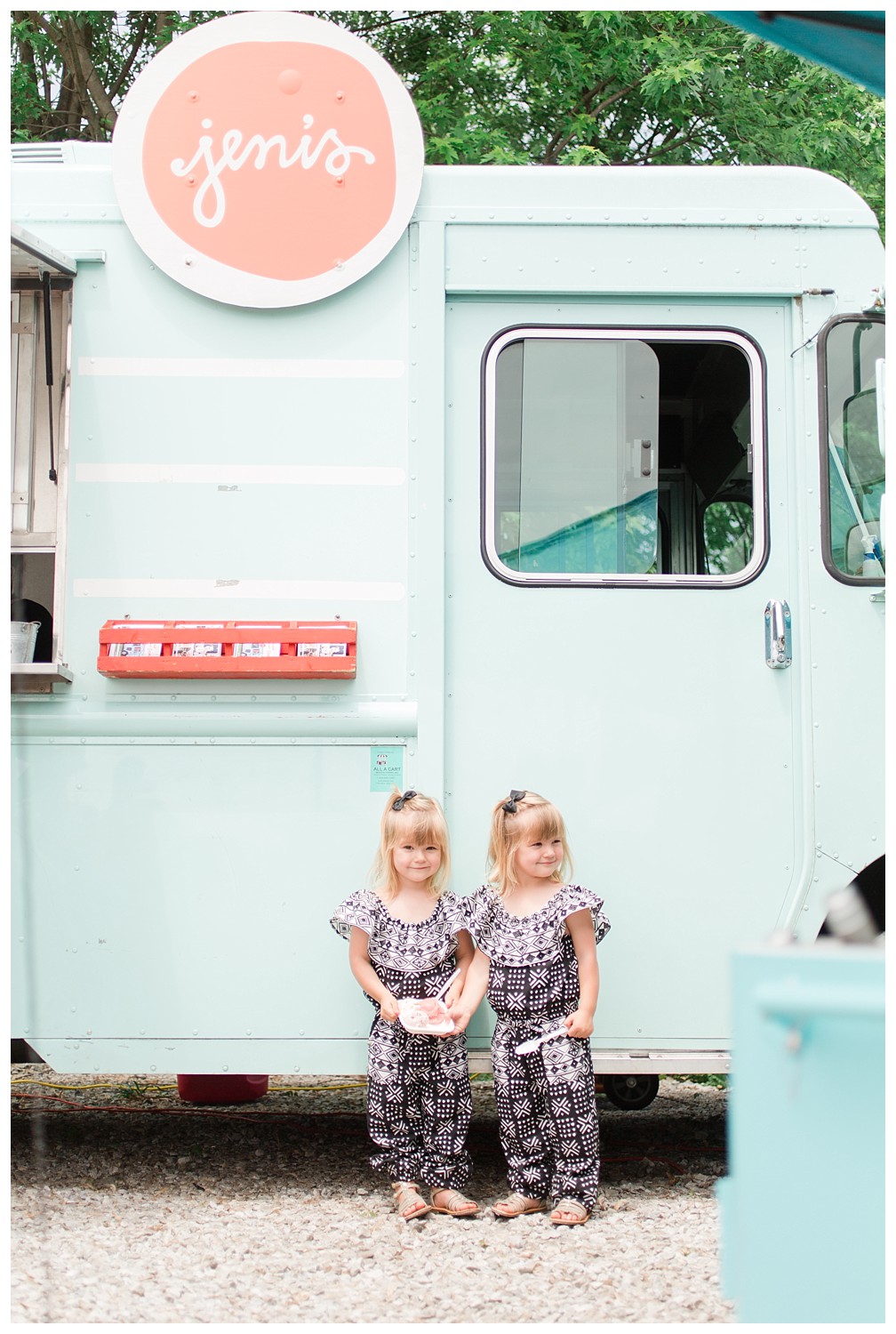 Jeni's Ice Cream teal food truck