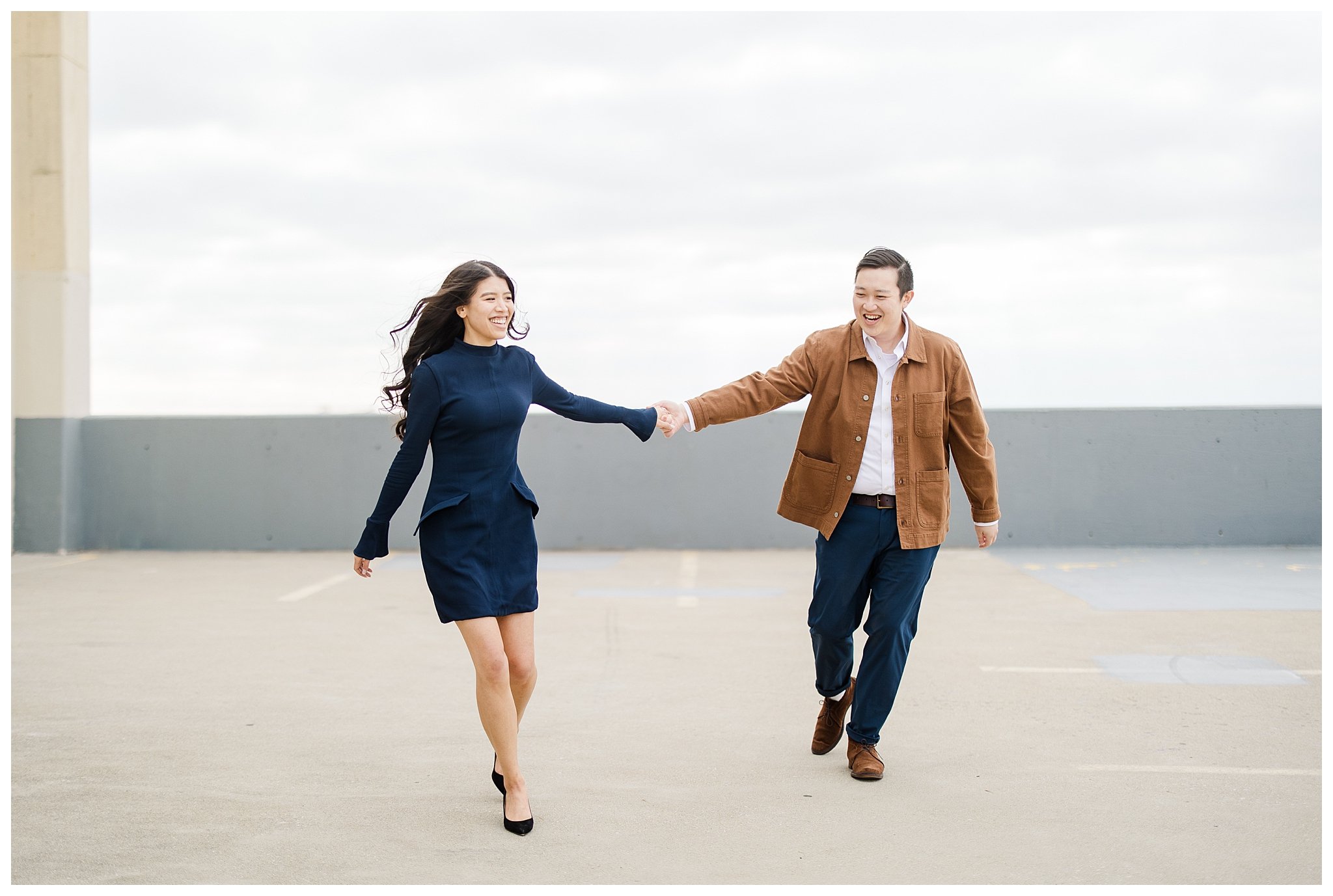 downtown Columbus, Ohio engagement photo