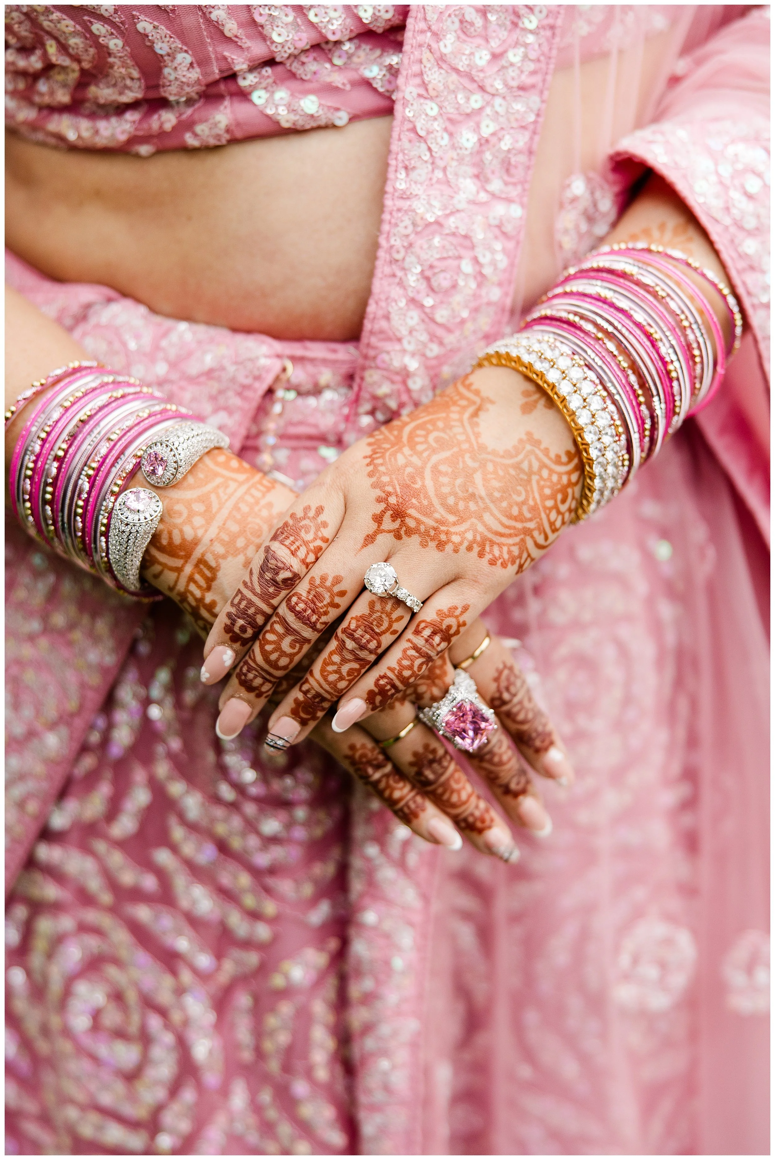 hindu henna on brides hands franklin park conservatory wedding