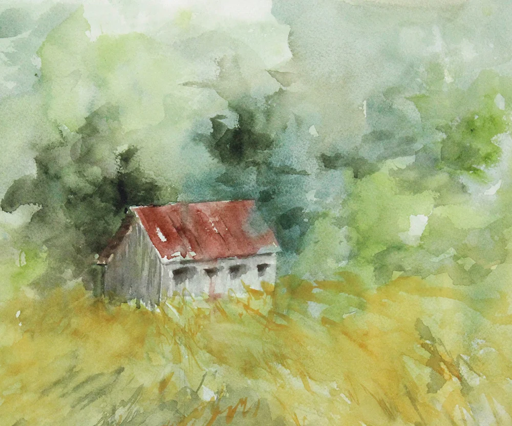 Overgrown Barn - July