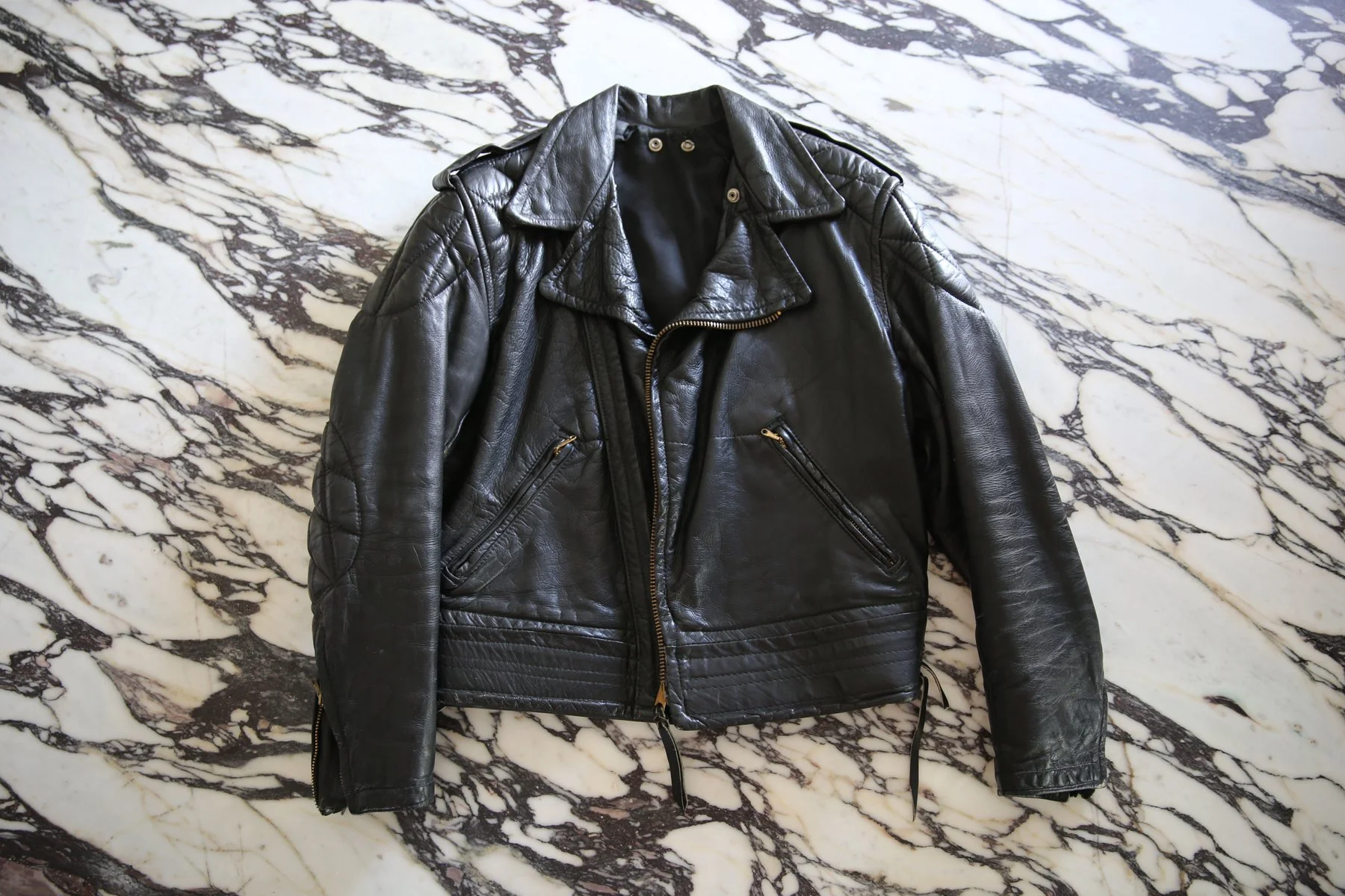 Vintage Leather Moto Jacket