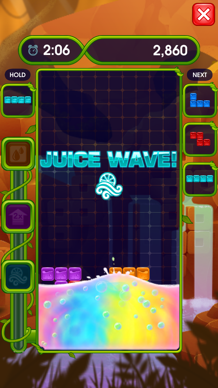  Using the right power-up at the right time adds a new layer of strategy to the game. Players see how many points they can rack up before the 3-minute timer runs out.  Tetris Burst was one of the top performing games in Sparcade. 