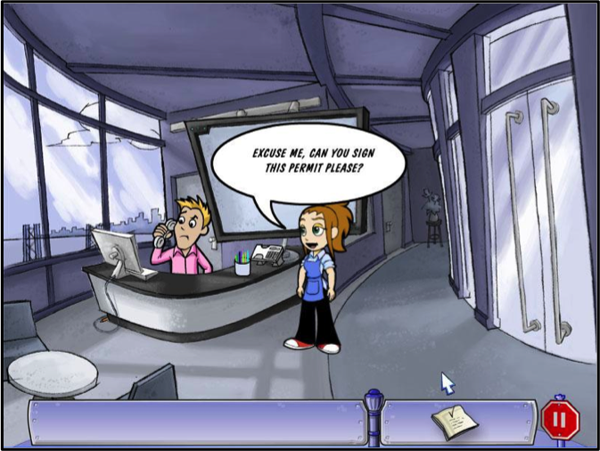 And Big Corp Tower, where Flo navigates cubicle mazes and the absurd bureaucracy of a gigantic corporation.