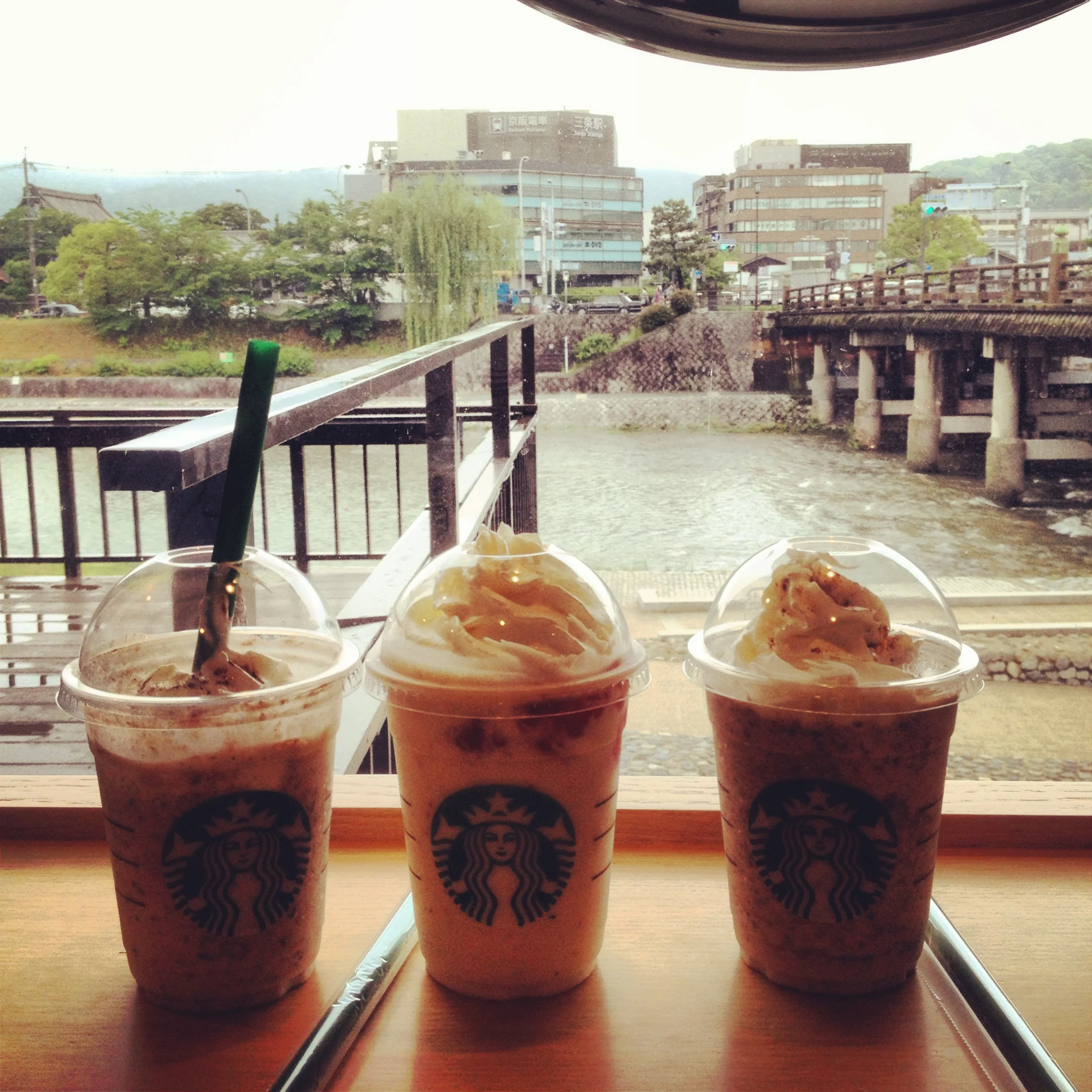 Starbucks by the River - Kyoto