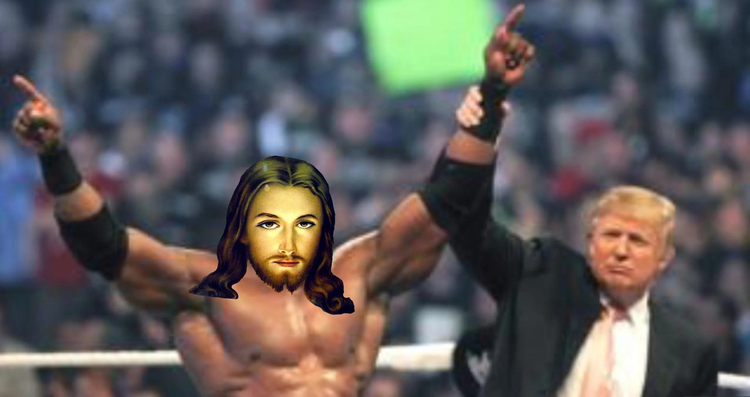 Trump with The People's Champion, Jesus Christ, teaming up to Make America Great Again!