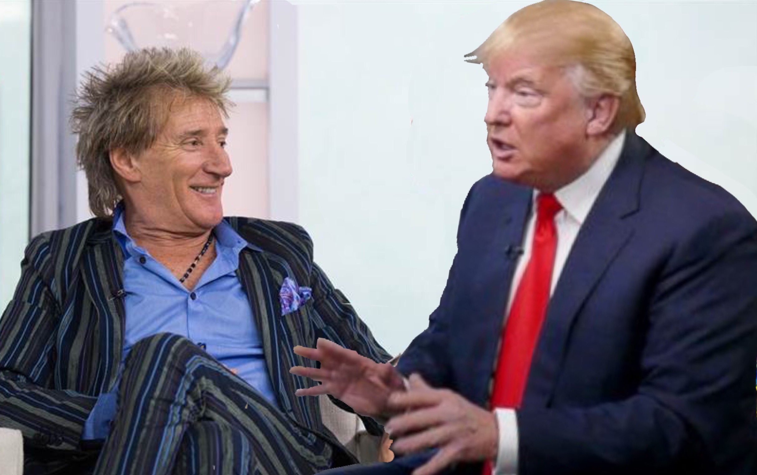 Ahead Of Putin Meeting, Trump Consults Rod Stewart On How To Handle Stomach Full of Cum