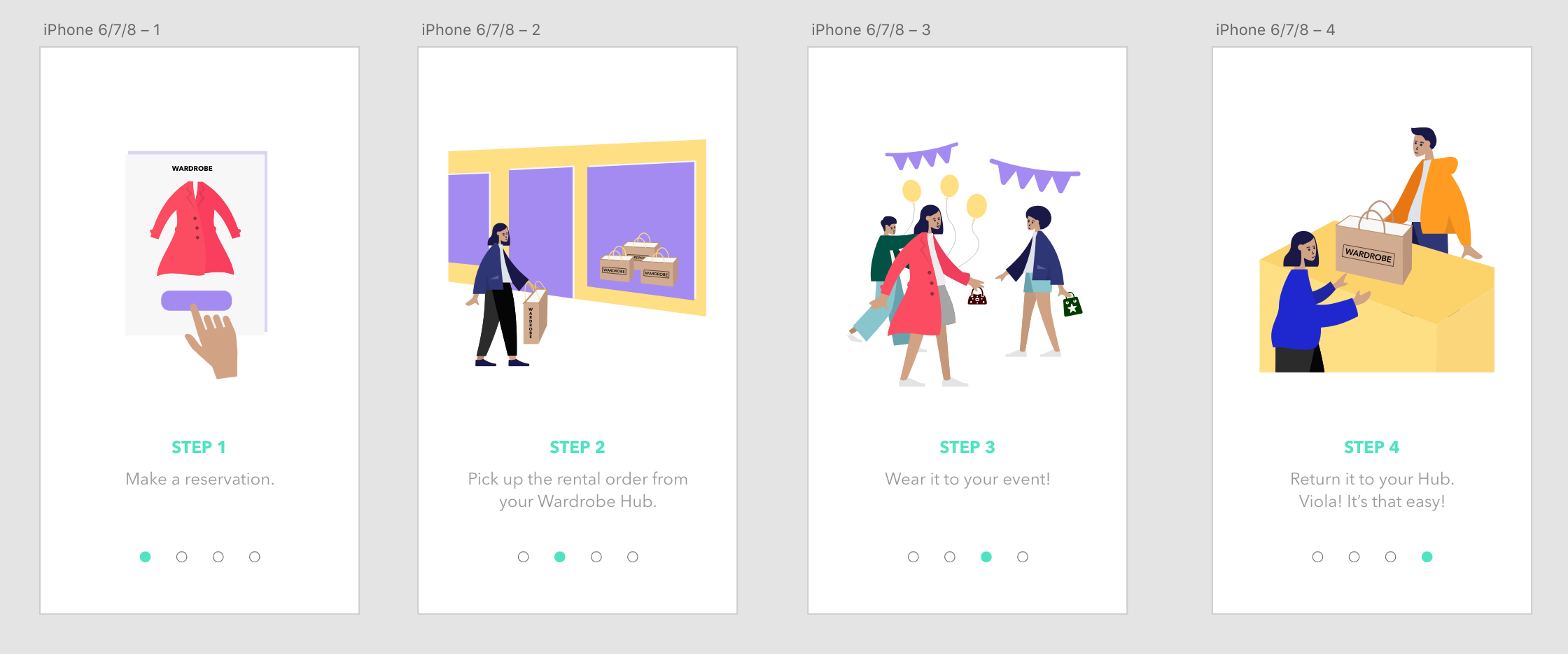 App Intro Screens / Wardrobe, 2018