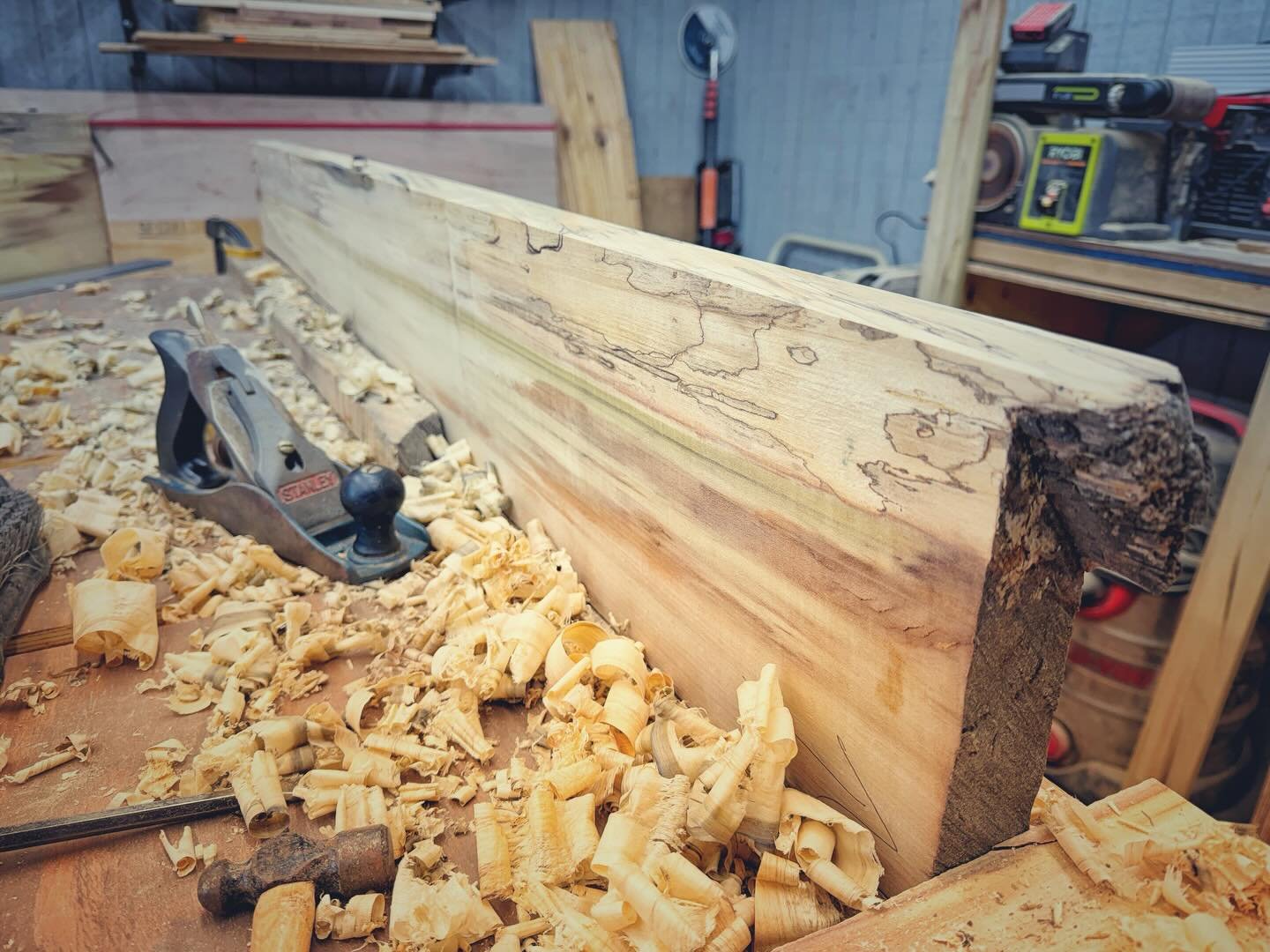 Sometimes the old ways are the right ways.  Spent the morning using a hand plane. At one time it belonged to my grandpa.  What a pleasure to use this tool.  It forced me to slow down and be present.  To enjoy the sssshhhwwwiiiiiicccccckkkkkk sound.  