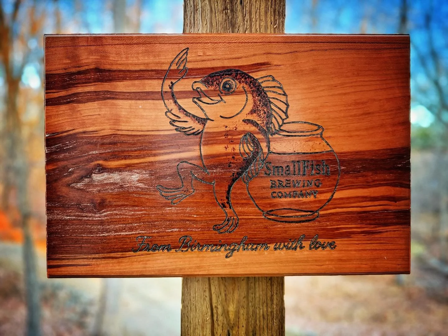 Finished sign ready for shipping.

#woodworking #woodburning #woodsigns #handmade