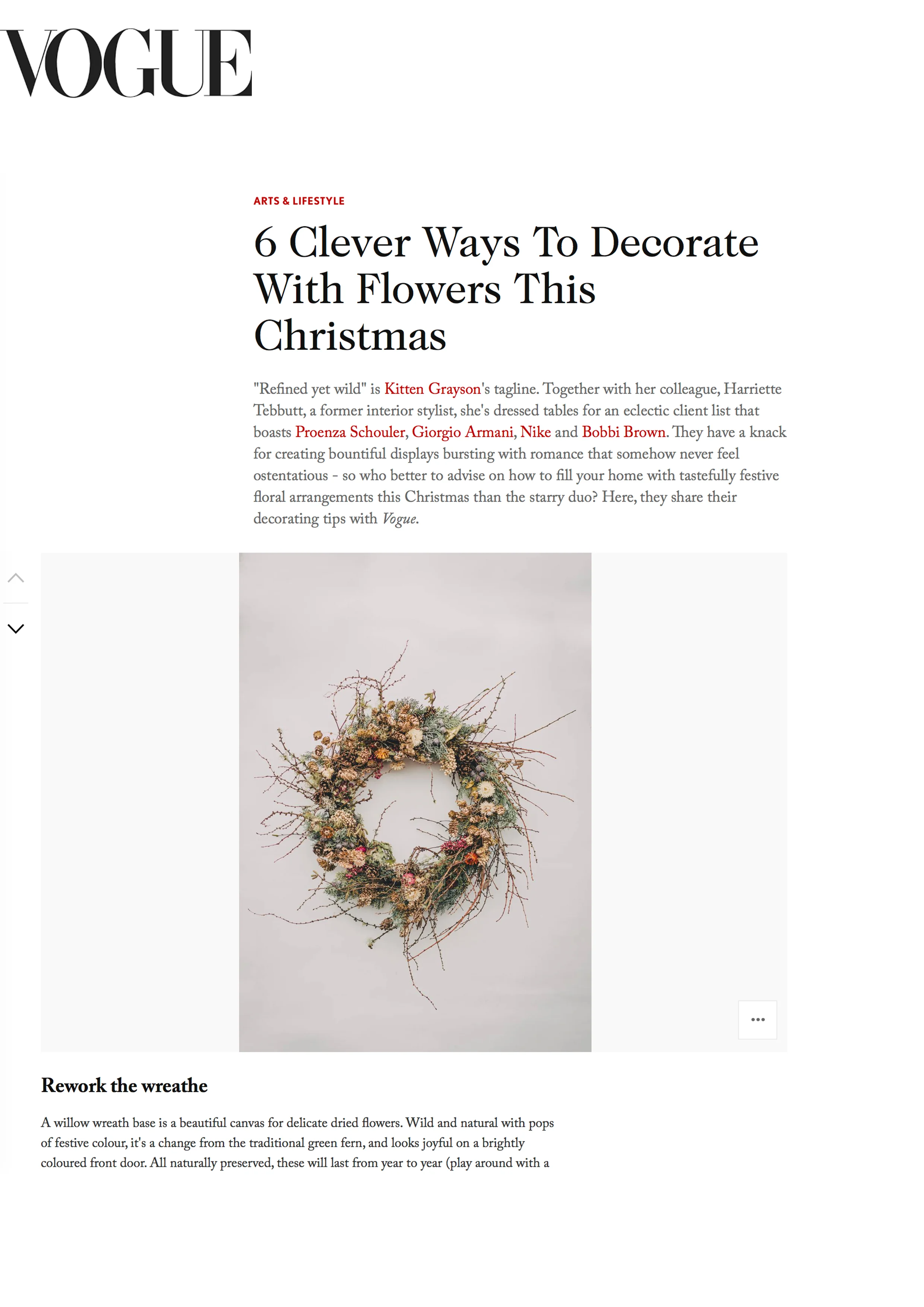 6 Clever Ways To Decorate With Flowers This Christmas | VOGUE