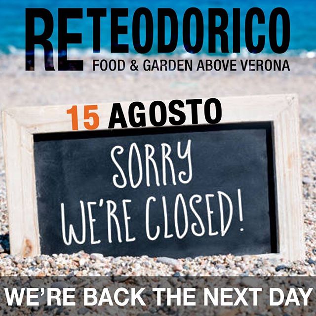 🇮🇹 Vogliamo avvertire che Giovedì 15 Agosto saremo chiusi per una giornata di riposo. Ci vediamo di nuovo il giorno dopo. A tutti gli auguri di un buon Ferragosto!
🇬🇧 We'd like to inform you that Thursday 15th of August we'll be taking a day's rest. See you again the next day. We wish everyone happy holidays!
.
.
.
#reteodorico #castelsanpietro #castelsanpietroverona #verona #verona🇮🇹 #veronacity #restaurant #ristorante #holidays #notice