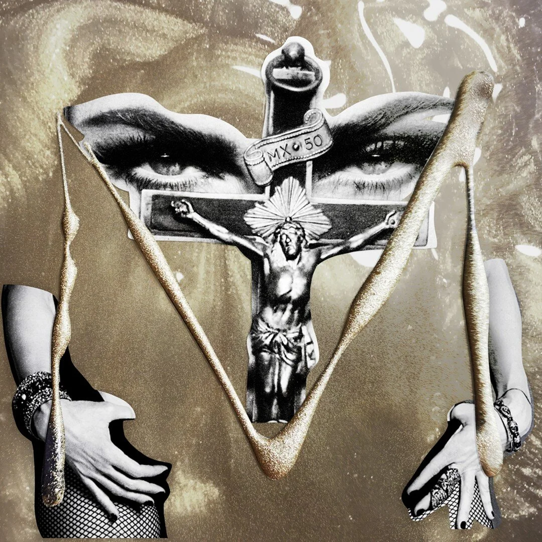 Celebrating 👑 @madonna 

What better way to #expressmyself than by trying a keyart collage &ndash; reworking an iconic image by #mertandmarcus @mertalas A mix of hand made and digital, I started experimenting with a liquid type treatment that might 