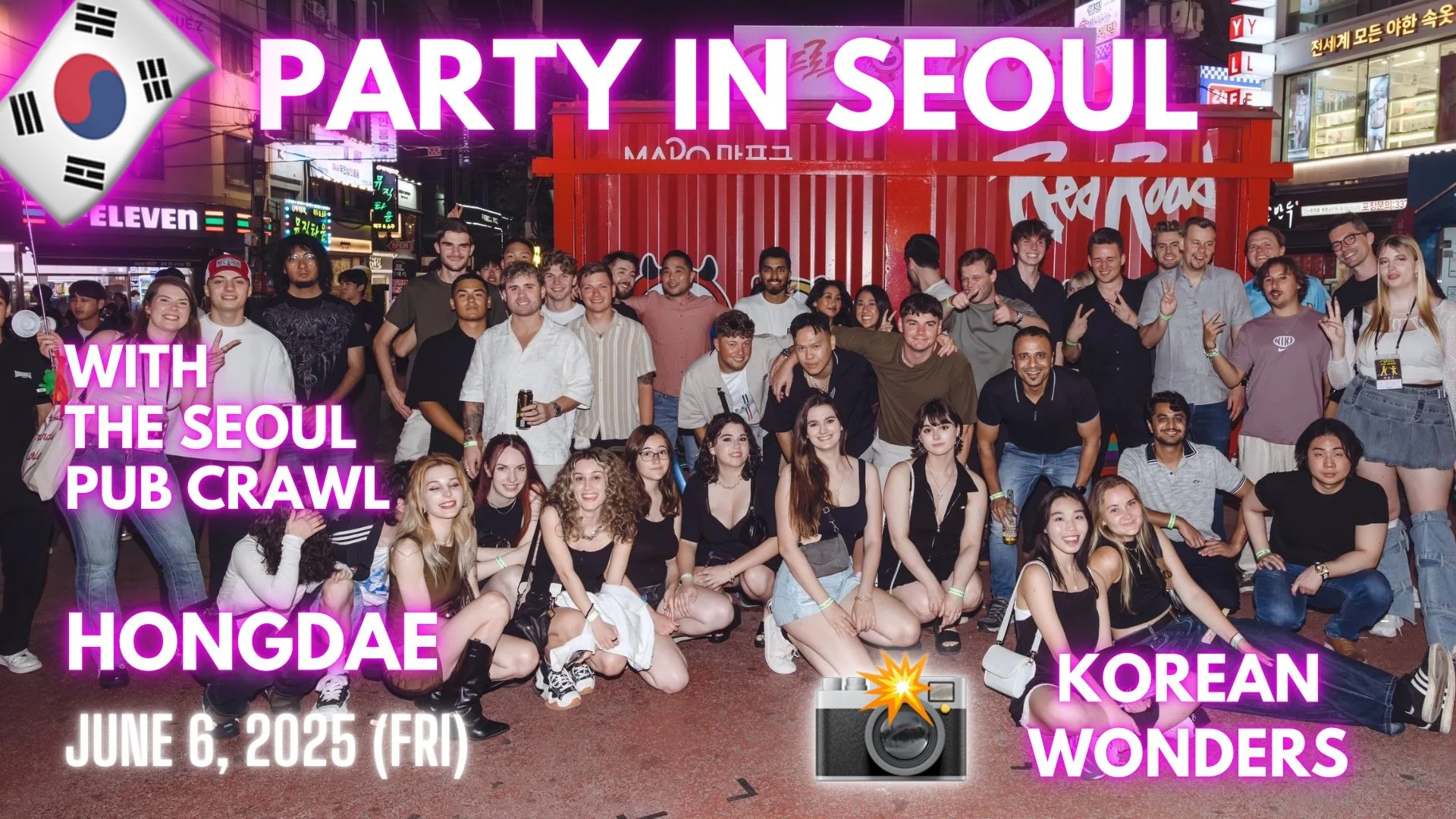 [Video] Korea Nightlife - Event Photographer POV in Hongdae with The Seoul Pub Crawl (2025-06-06)