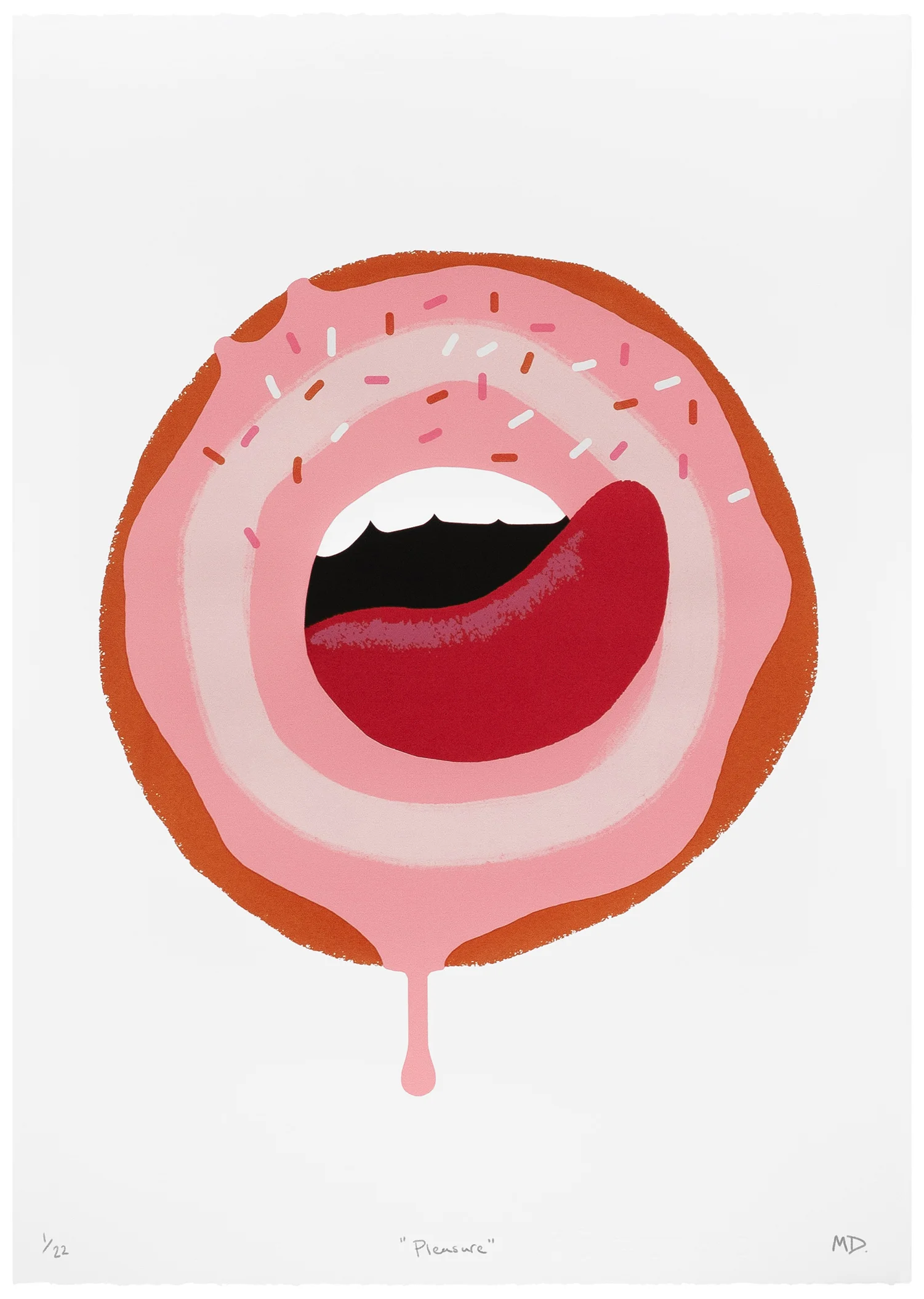 "Pleasure" 6–colour screen print, 50 cm x 70 cm. Edition of 22