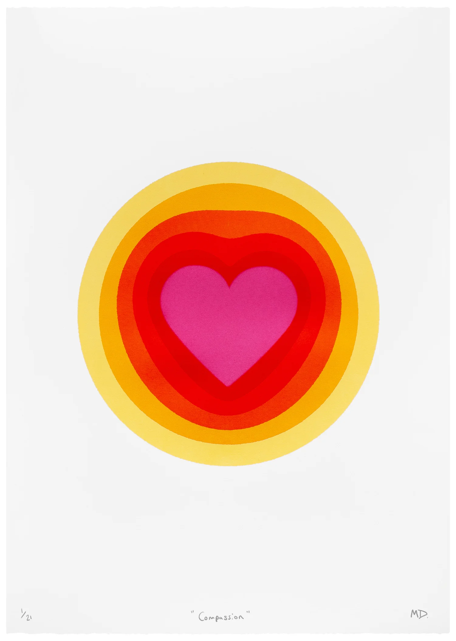 "Compassion" 5–colour screen print, 50 cm x 70 cm. Edition of 21