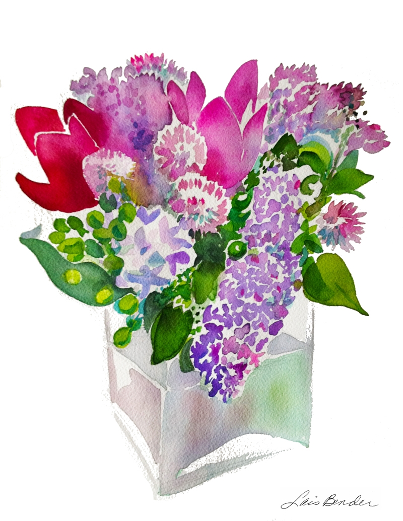 Bouquet I — a "Heart"of Curcumas, Alliums & Lilacs