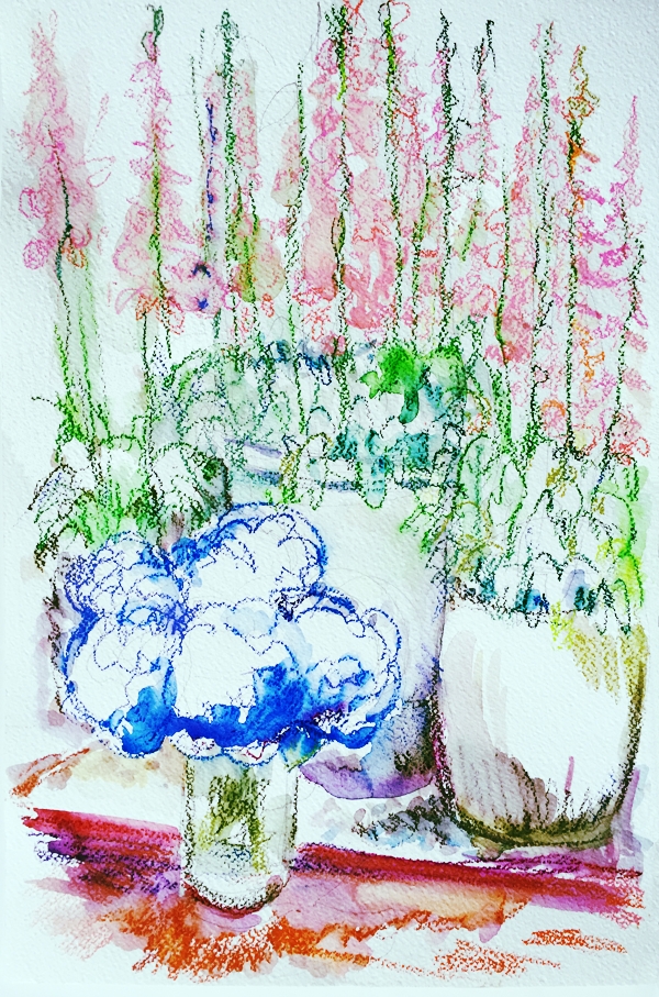 Foxgloves and Hyacinths