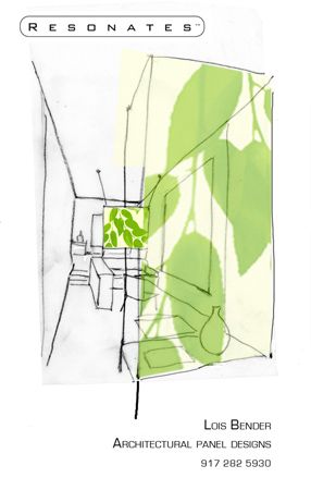 Green Leaf Translucent Panel Sketch