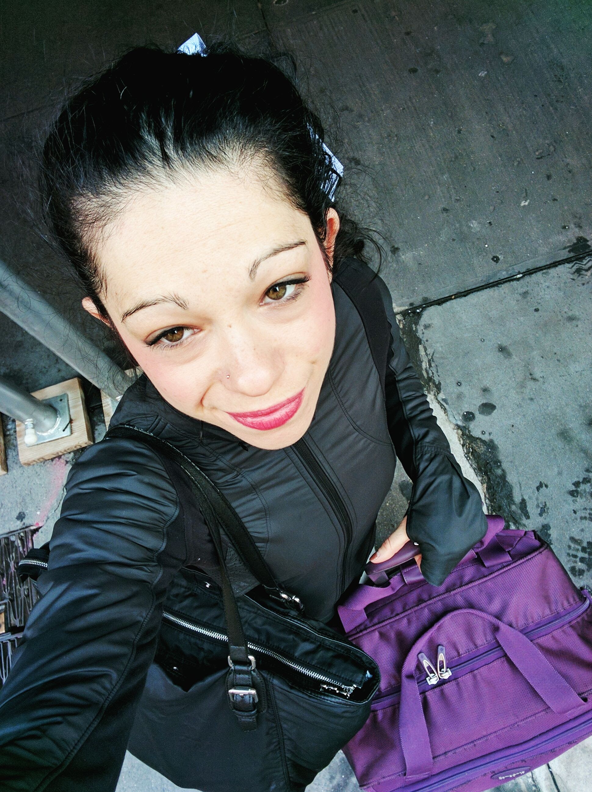 Packed up with my bags, Getting ready to hit the road