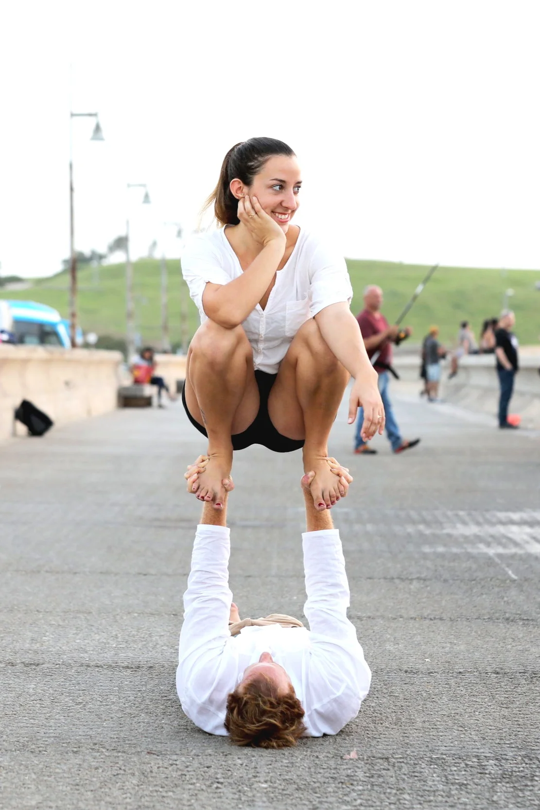 Acroyoga Festival and Acro Conventions Orin Lev Or Flying Foot to Hand