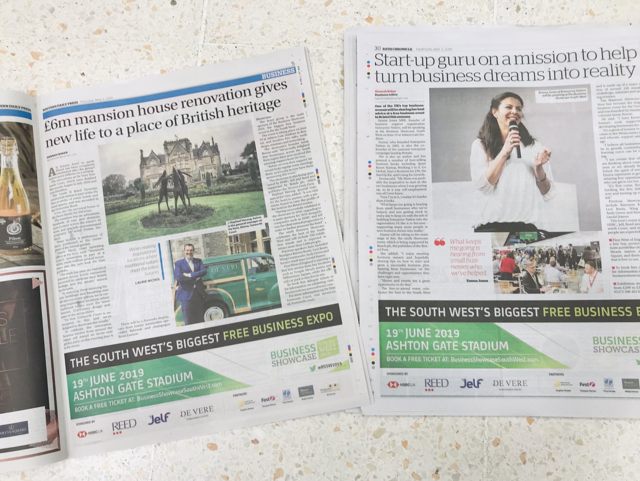 Bath Chronicle and Western Daily 2nd May 19.JPG