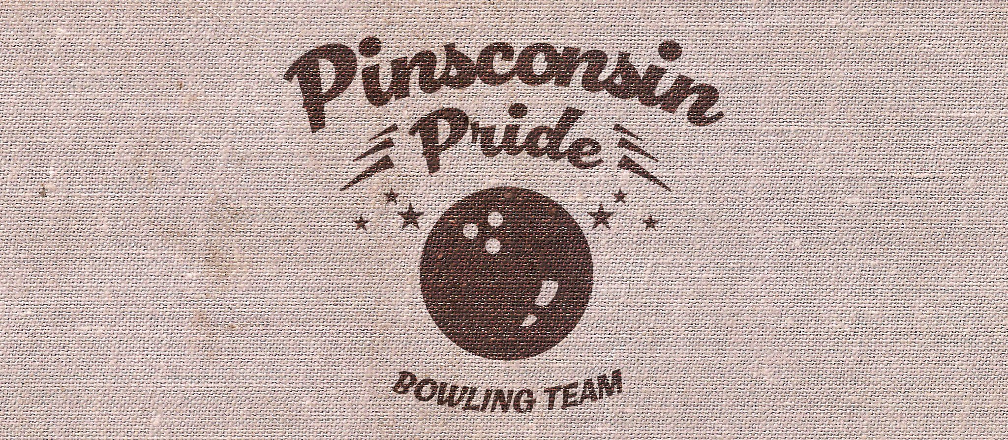 Bowling Team Logo (Ink on Fabric) Graphic Design and Illustration