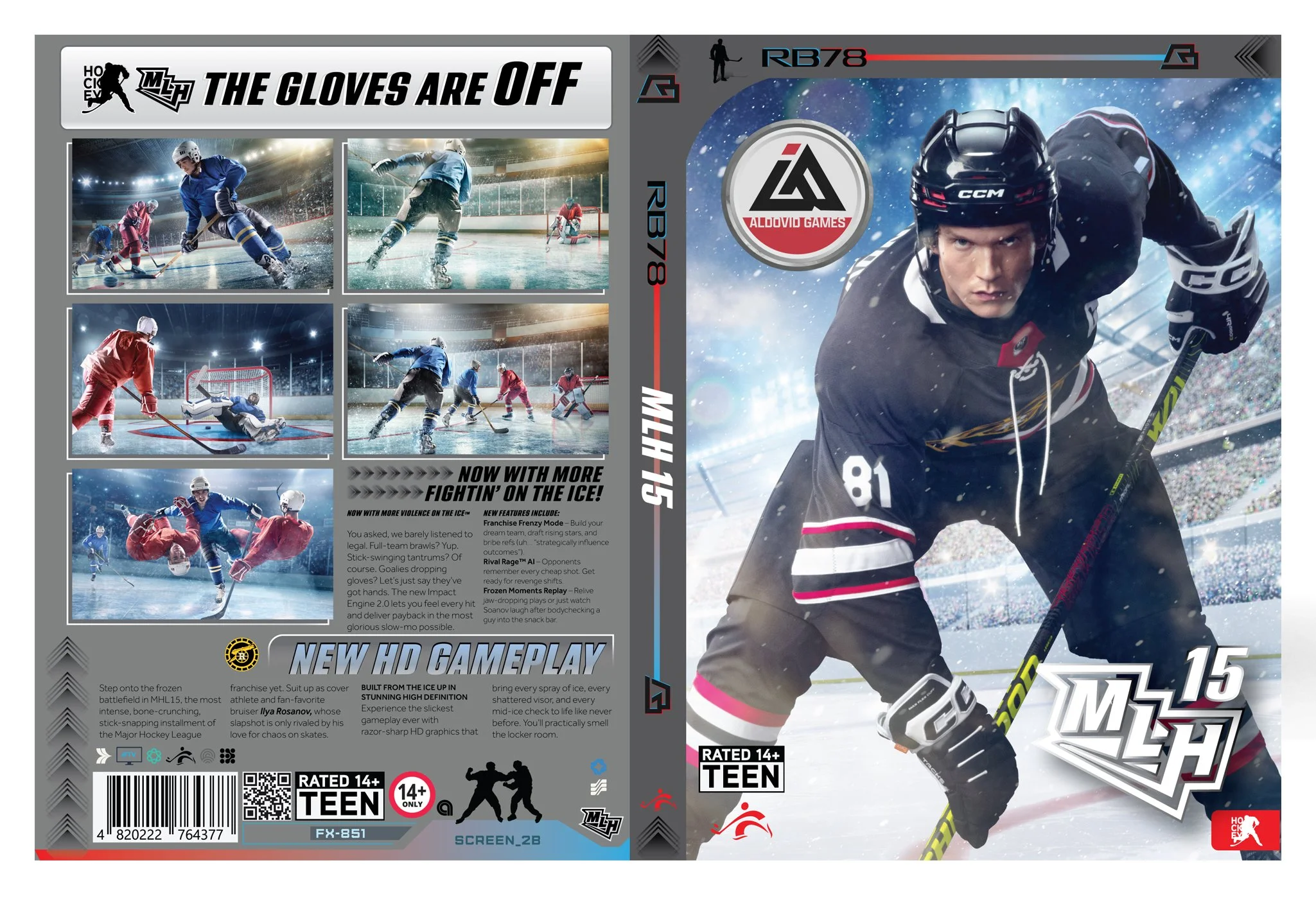  MLH Video Game Cover (Printed on Paper) Graphic Design, Photo Mashup &amp; Copywriting 