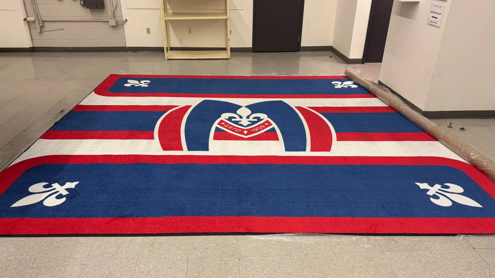  Rug for Montreal Team Locker Room Graphic Design 