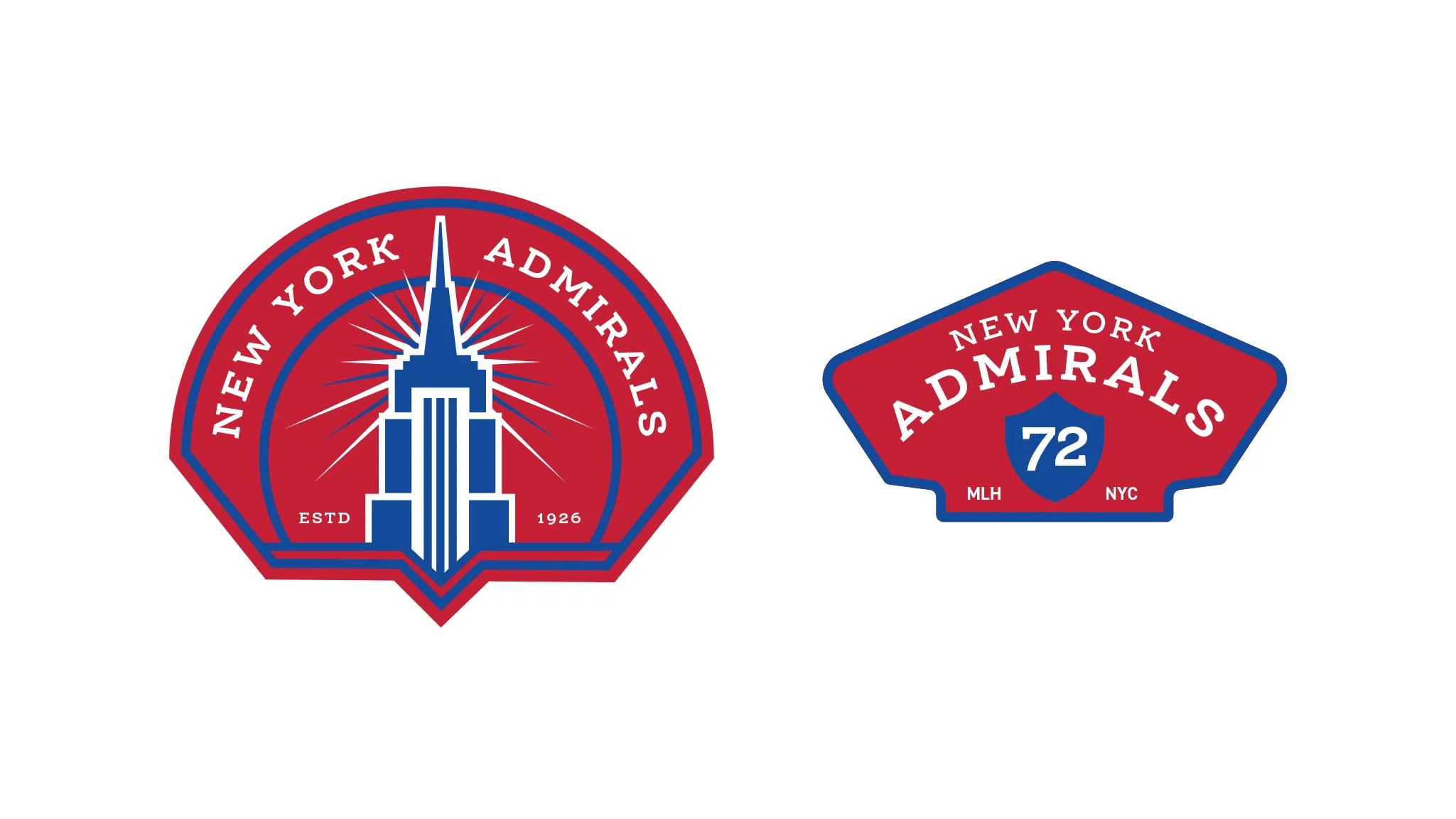  “New York Admirals” Hockey Jersey Logos &amp; Secondary Flash Logos  Graphic Design &amp; Illustratio 