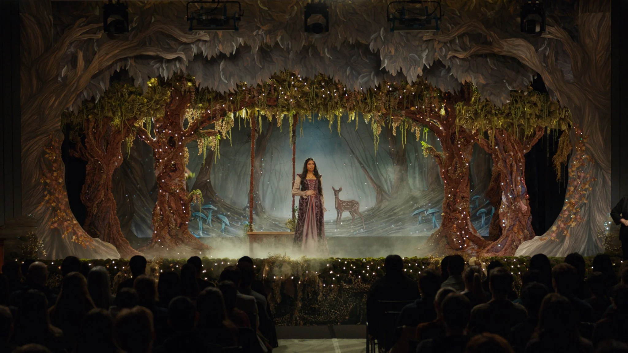  High School Play Leaf Tapestry (Printed on Canvas &amp; Laser Cut)  Illustration 