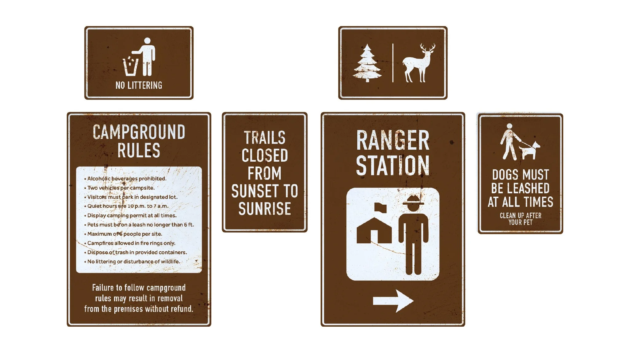  State Park Signs (Printed on Street Sign Aluminium)  Graphic Design, Illustration &amp; Copywriting 
