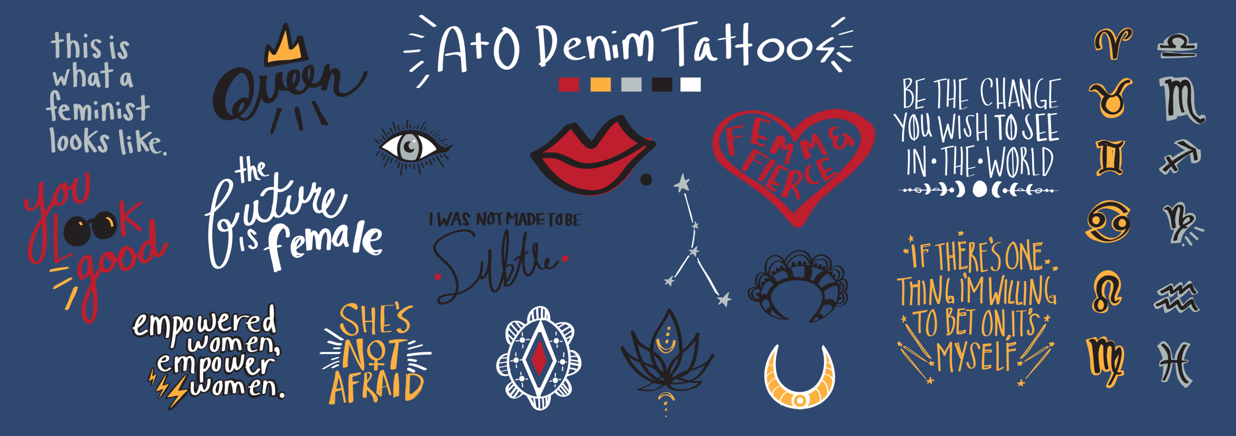 Design choices for customer’s denim ‘tattoos’