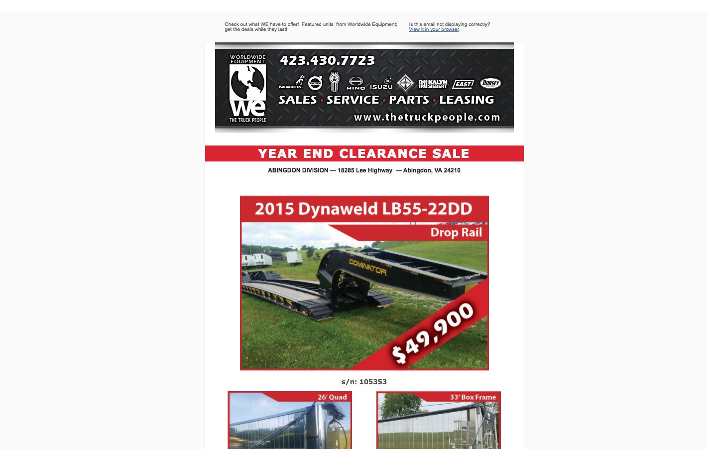 Worldwide Equiptment Enterprises Mail Worldwide Equipment Year End Clearance Sale.png