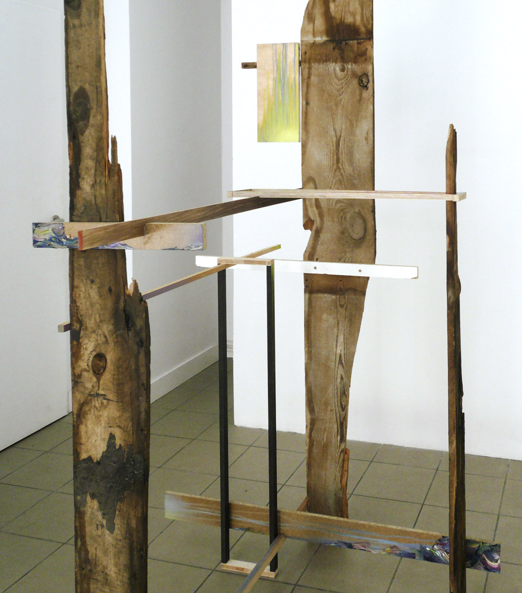   Mübafix 480 (Detail)  Matthias Moravek &amp;  Gabriele Künne &nbsp; 220 x 80 x 60 cm mixed media,&nbsp;2013 
